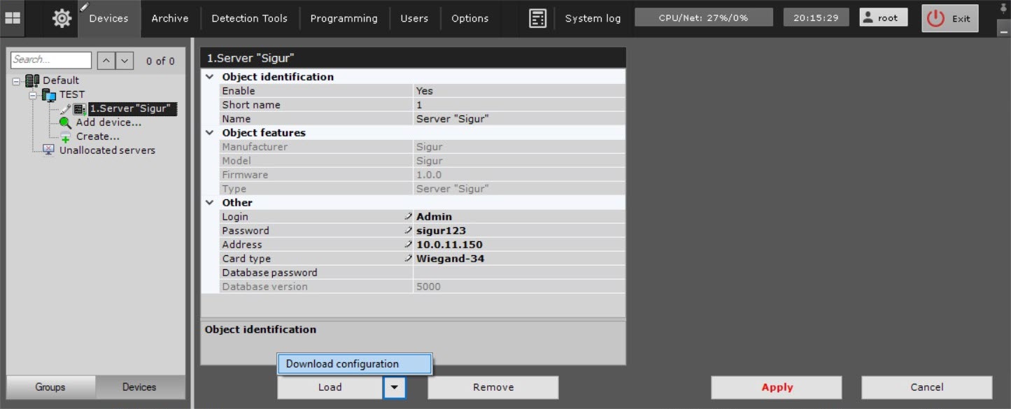 ACFA (english) > Configuring the Server "Sigur" integration module > 1.jpg